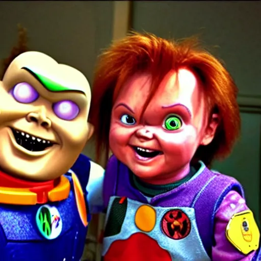 Image similar to Chucky and Buzz Lightyear