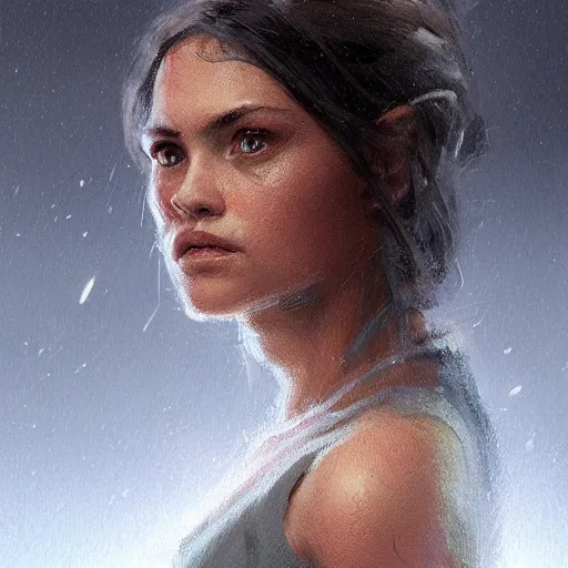 Image similar to portrait of an woman by Greg Rutkowski, Jade Skywalker, daughter of Ben Skywalker, Star Wars Expanded Universe, highly detailed portrait, digital painting, artstation, concept art, smooth, sharp foccus ilustration, Artstation HQ