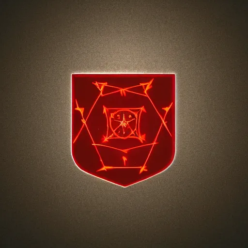 Image similar to the sigil glows red on a dark surface