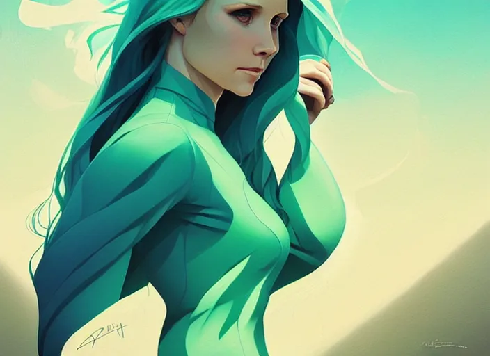 Image similar to style artgerm, joshua middleton, beautiful kristen bell with green dress, very long blue hair, symmetrical face, symmetrical eyes, water powers water swirling, detailed, beach setting, cinematic lighting