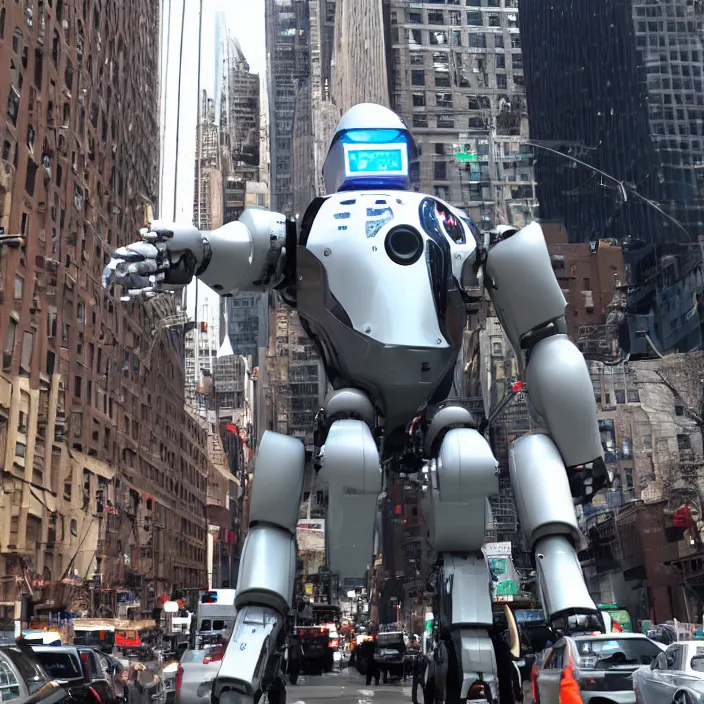 Image similar to Gigantic Joe Biden Robot Cyborg!, Attacking NYC