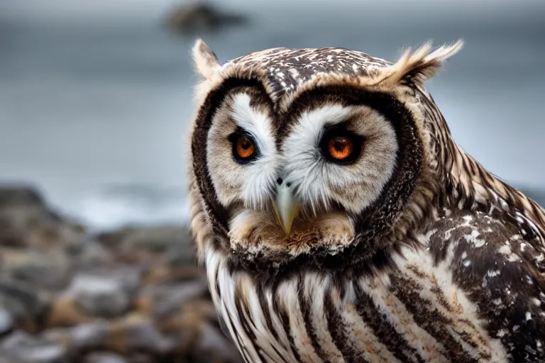 Image similar to wildlife photography of an Owlbear by Emmanuel Lubezki