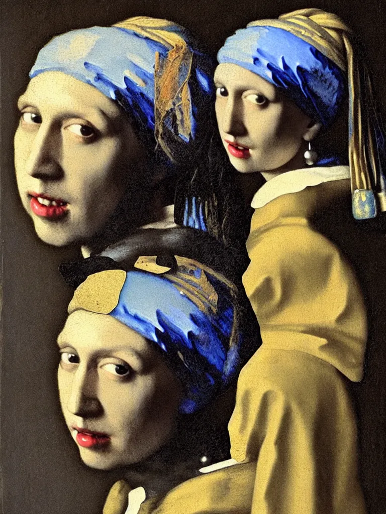 Image similar to Nicholas Cage with a Pearl Earring by Johannes Vermeer