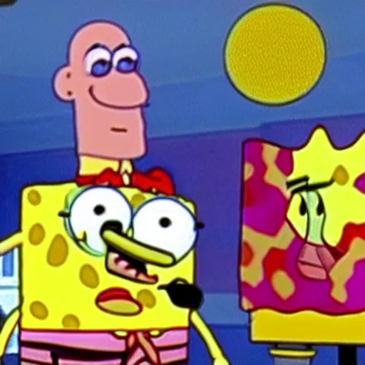 Image similar to patrick stewart in spongebob squarepants show in bikini bottom