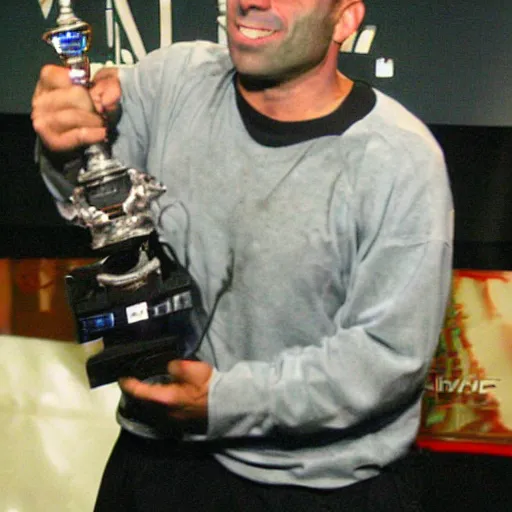 Prompt: joe rogan winning a halo 2 tournament, 2 0 0 6