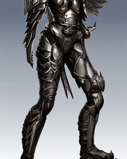 Image similar to completely frontal and centre blueprint schematics design of an empty armour of an angel warrior, focus on the pants and boots with graved runes, close-up on legs, highly detailed, digital painting, artstation, concept art, smooth, sharp focus, illustration, art by Artgerm and Hajime Sorayama