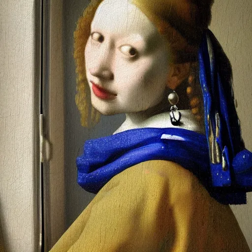 Image similar to high quality high detail painting by johannes vermeer, portrait of a modern girl in a bus, hd, photorealistic lighting