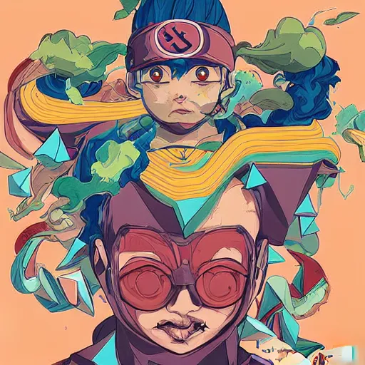 Image similar to Supreme x Dragon Quest profile picture by Sachin Teng, asymmetrical, Organic Painting ,geometric shapes, hard edges, energetic, graffiti, street art:2 by Sachin Teng:4