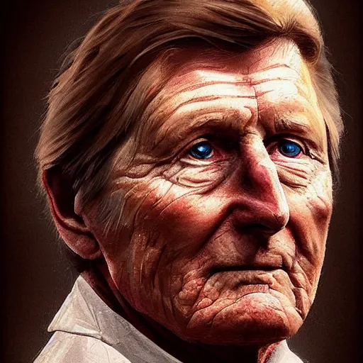 Image similar to portrait of Steve Spurrier in the style of Benjamin Bader, sharp, highly detailed, realistic face, digital art, epic, fantasy, artstation