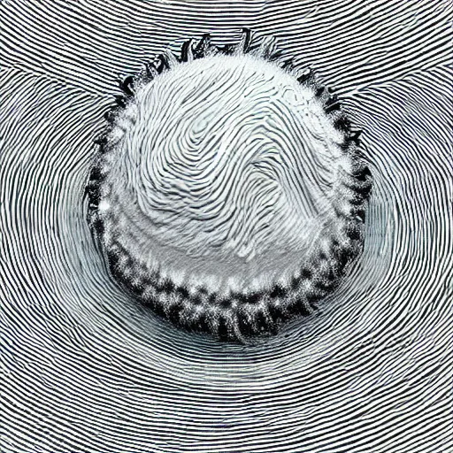 Prompt: russian fluffy hell pollen atom bomb, by jeff koons and lawren harris, ambient occlusion, speedpainting