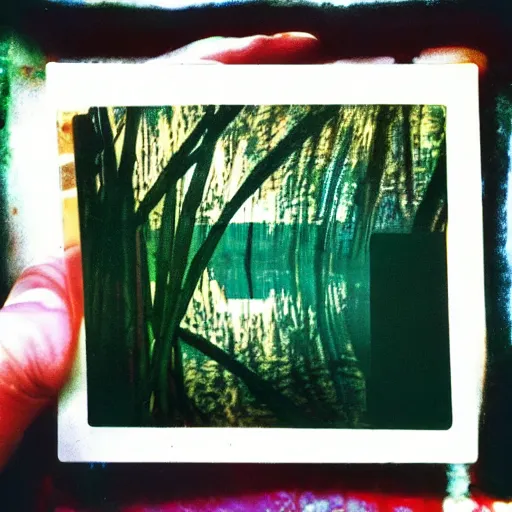 Image similar to deadly otherworldly innovative pond blob rottweiler bamboo tree muffin eggs, by francois de nome and claude monet and michelangelo, fauvist, polaroid photo, synthwave