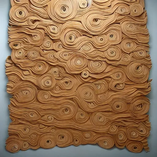 Image similar to tentacles made of brown corrugated cardboard, cut out of cardboard, realistic photography, fantasy