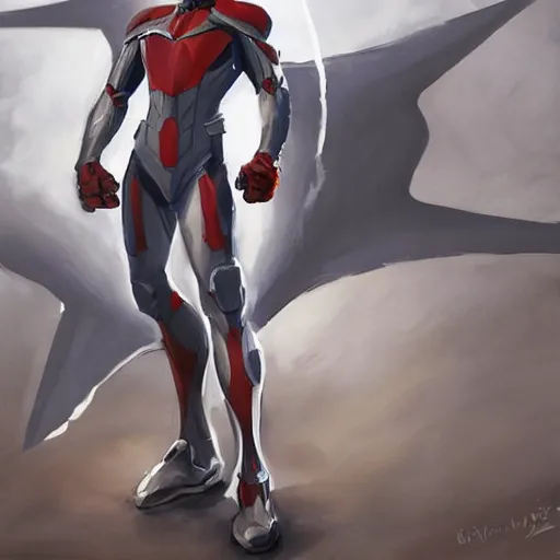 Image similar to greg manchess portrait painting of armored spiderman ultraman grey fox from metal gear cyborg japanese - american hybrid as overwatch character, medium shot, asymmetrical, profile picture, organic painting, sunny day, matte painting, bold shapes, hard edges, street art, trending on artstation, by huang guangjian and ail elvgren and sachin teng