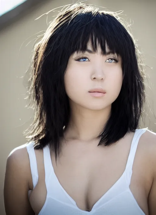 Image similar to A full portrait photo of fubuki, f/22, 35mm, 2700K, lighting, perfect faces, award winning photography.