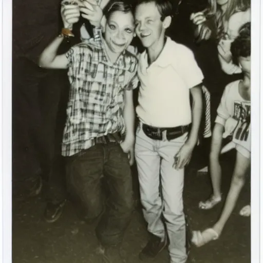 Image similar to polaroid of steve buscemi crashing a children's birthday party