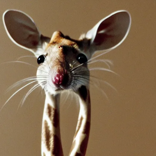 Prompt: photo of a mouse giraffe rat hybrid