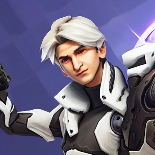 Prompt: xqc as an overwatch character