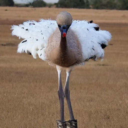 Image similar to ostrich in a halloween costume