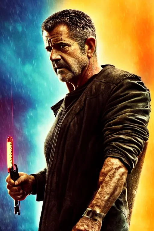 Image similar to [a still of Mel Gibson in the movie Blade Runner 2049 (2017), 4k, HD, high quality]