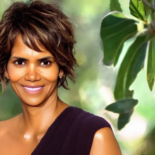 Image similar to halle berry face in a berry fruits