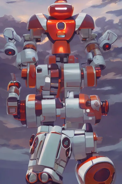 Image similar to metabots medabots medarotto medarot robot minimalist comics, behance hd by jesper ejsing, by rhads, makoto shinkai and lois van baarle, ilya kuvshinov, rossdraws global illumination ray tracing hdr radiating a glowing aura