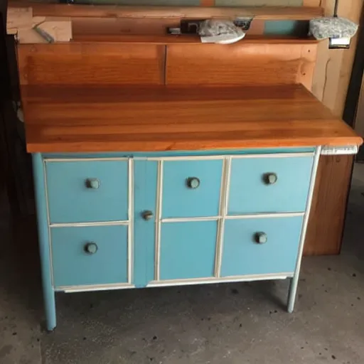 Image similar to furniture for sale on facebook, in garage,