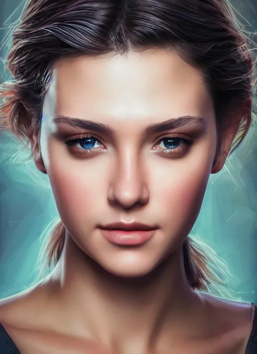 Image similar to photo of a gorgeous young woman in the style of stefan kostic, realistic, sharp focus, 8 k high definition, insanely detailed, intricate, elegant, art by david cronenberg and stanley lau and artgerm