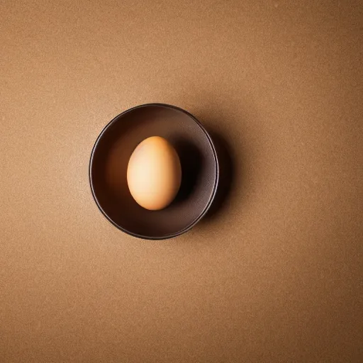 Prompt: egg with long curly brown hair, photo, 4 k, studio lighting