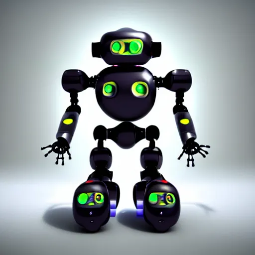 Prompt: 3D Kid Robot, by Tzeholai, Zmonzheng, smoth, concept art, Trend on Behance 3d Art, C4D