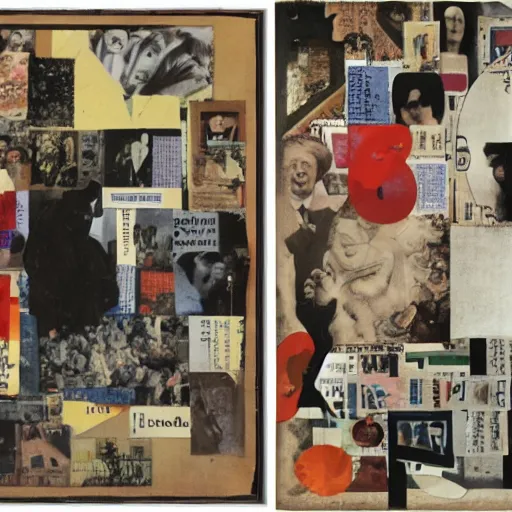 Prompt: Meta collage art by Kurt Schwitters