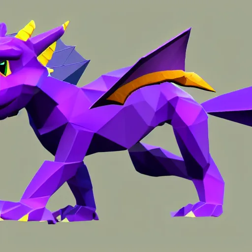 Image similar to low poly spyro the dragon