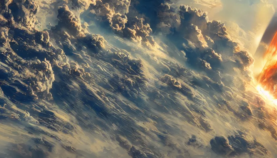 Image similar to washington dc destroyed by nuclear explosion, nuclear clouds, hyperdetailed, artstation, cgsociety, 8 k