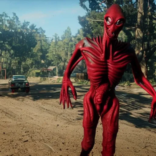 Image similar to alien in red red Redemption 2