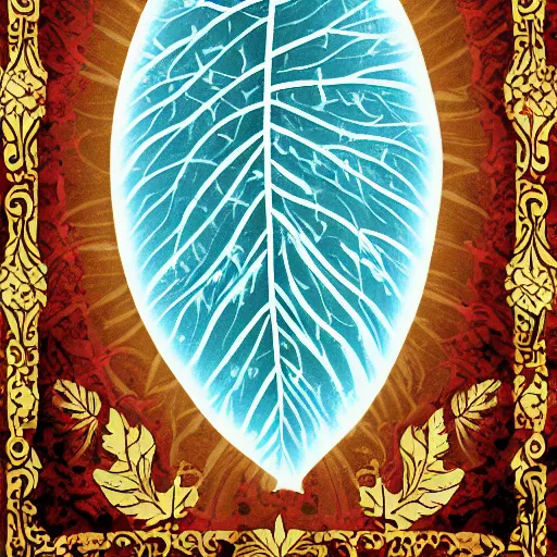 Prompt: icy soloist animation digitalart communion reflections leaf