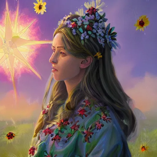 Prompt: midsommar alternate stories : goddess of destruction, oil painting, ultradetailed, artstation, ultradetailed, digital painting, ultradetailed