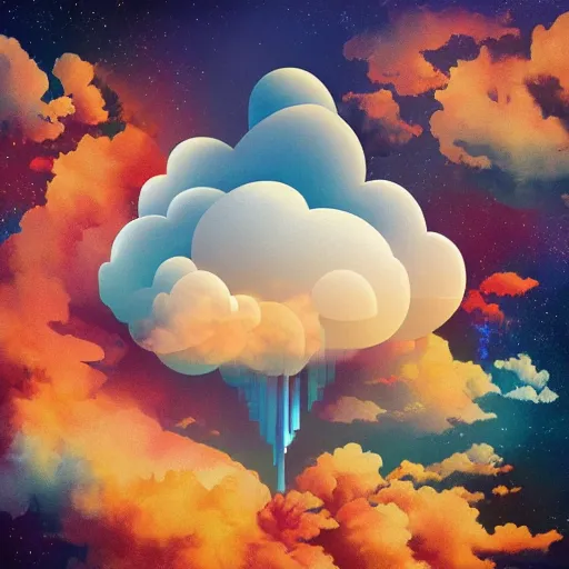 Image similar to cloud album art, poster art, cover art