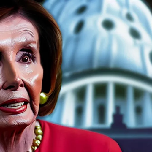 Image similar to nancy pelosi as vigo the carpathian in ghostbusters