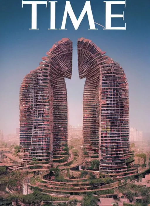 Prompt: TIME magazine cover, the coming AI singularity, by Ricardo Bofill, 4k