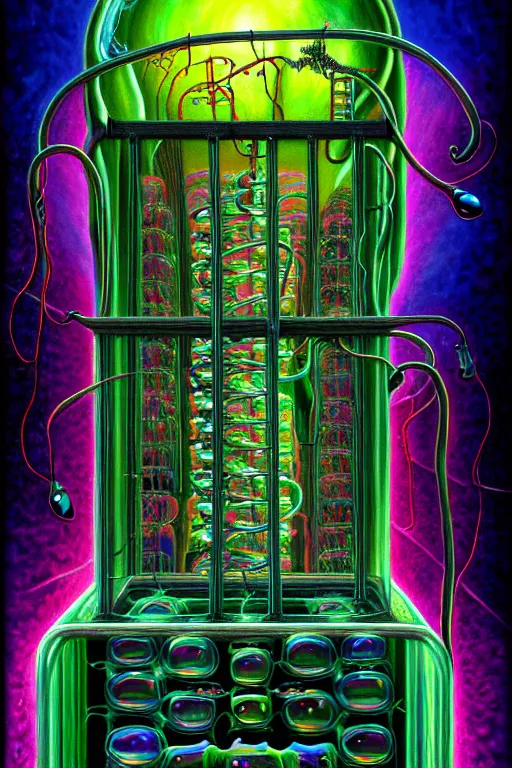 Image similar to a photorealistic painting of the transparent jelly nightmare cemetery horror machine electronic technology chemistry by johfra bosschart, lisa frank, dark fantasy art, high detail, trending on artstation