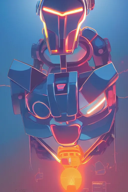 Image similar to metabots medabots medarotto medarot robot minimalist comics helmet mask neon cybereye, behance hd by jesper ejsing, by rhads, makoto shinkai and lois van baarle, ilya kuvshinov, rossdraws global illumination ray tracing hdr radiating a glowing aura