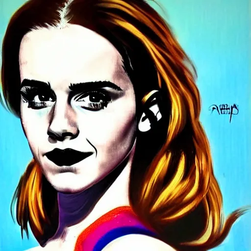 Image similar to wedha's pop art portrait of emma watson