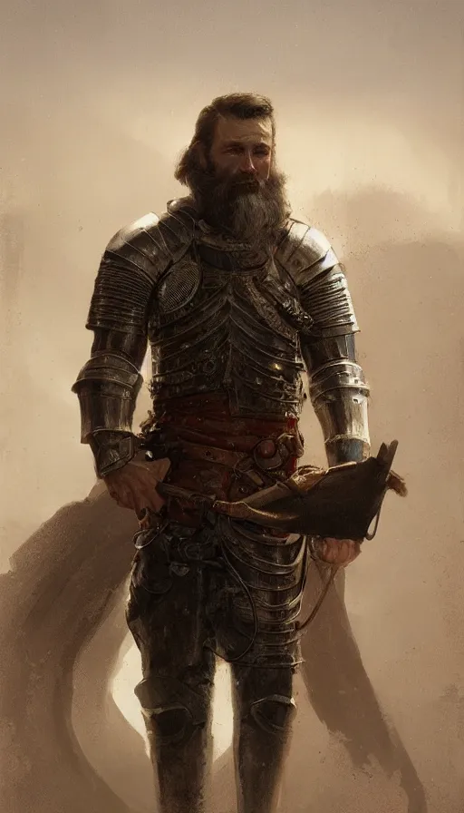 Image similar to Portrait of an old knight with a large sideburns, mutton chops, male, detailed face, fantasy, highly detailed, cinematic lighting, digital art painting by greg rutkowski