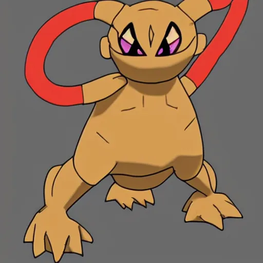 Image similar to mixture between rattata and golem pokemon