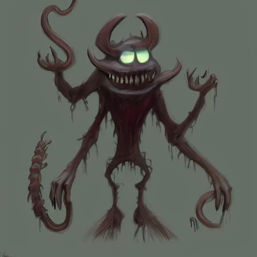 Image similar to a ghostly demon, pixar, concept art