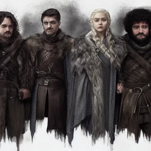 Image similar to game of thrones but all the cast are black, greg rutkowski