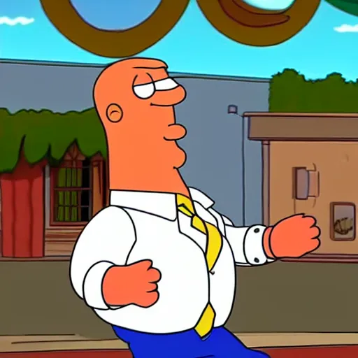 Prompt: a screenshot of jerma in family guy ( 2 0 1 5 )