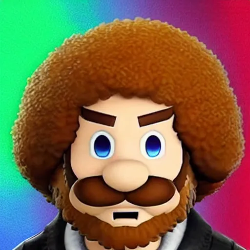 Image similar to Bob Ross character reveal for Super Smash bros ultimate