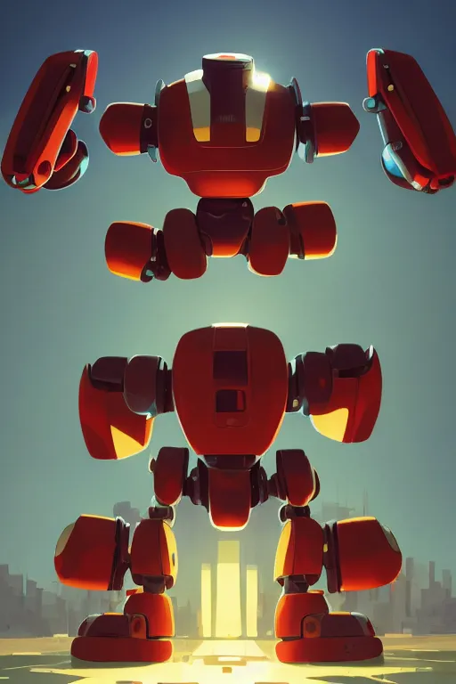 Image similar to metabots medabots medarotto medarot robot minimalist comics, behance hd by jesper ejsing, by rhads, makoto shinkai and lois van baarle, ilya kuvshinov, rossdraws global illumination ray tracing hdr radiating a glowing aura