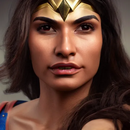 Prompt: hyperrealistic film full body still of mia khalifa as wonder woman, inspired by istvan sandorfi & greg rutkowski & unreal engine, perfect facial symmetry, dim volumetric cinematic lighting, 8 k octane comprehensive render, extremely hyper - detailed, incredibly lifelike attributes, intricate, real flesh texture, masterpiece, artstation, stunning,