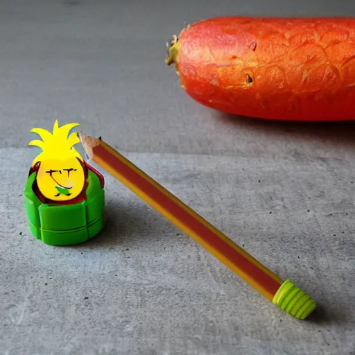 Prompt: Pineapple pencil sharpener